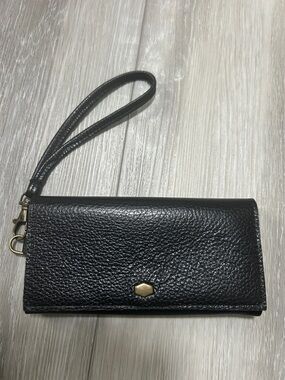 EUC Kim White Pebbled Leather Wristlet / Wallet